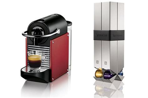 Expresso Nespresso Pixie Carmin M110 Porte Capsules Pixie Sleeve Basic Alu Pixie Rougeport