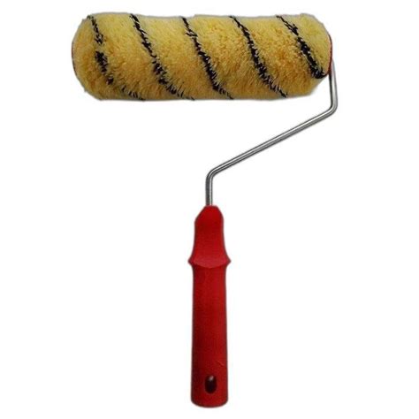 Yellow And Black Roller 9inch Woven Synthetic Painting Roller Brush