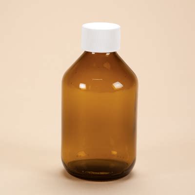 Amber Glass Medicine Bottle With Cap 300mL Distinctive Medical