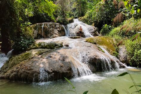 Ban Hieu and Hieu Waterfall in Pu Luong nature reserve, Vietnam