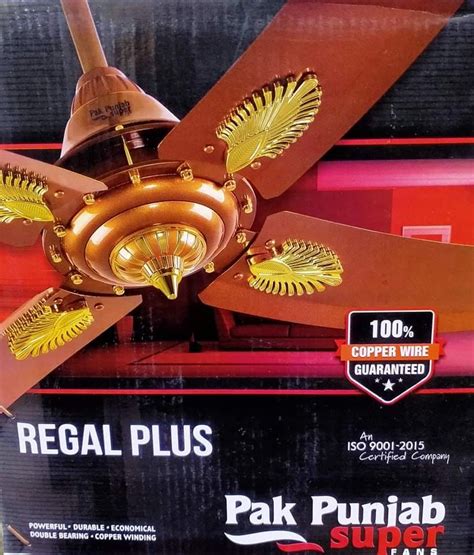 Pak Punjab Ceiling Fan Regal Plus Golden Curve Blades Size