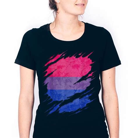 Original Bisexual Pride Flag Ripped Lgbt Bisexual Inside Me Shirt