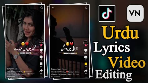 How To Create Urdu Shayari Video In VN App Urdu Lyrics Wali Videos