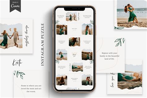 Canva Instagram Feed Template Kate Social Media Templates