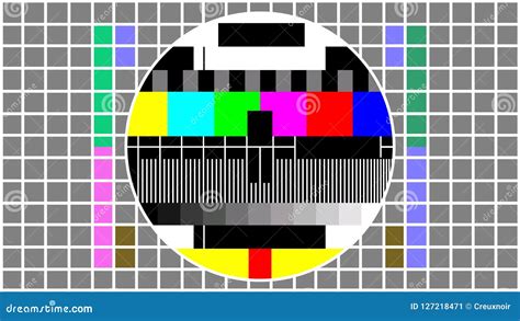 TV Test Pattern Generated By A Monoscope – Original Photo From A Vintage Television Stock ...