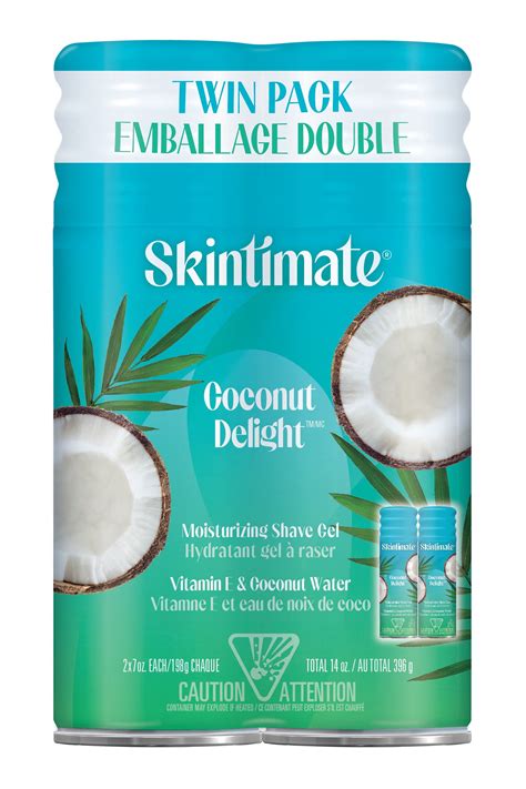 Skintimate Coconut Delight Shave Gel 7 Oz Twin Pack Women S Moisturizing Shave Gel Made With