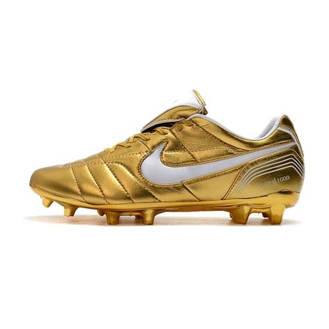 Chuteira De Campo Nike Tiempo Legend R Fg Dourado