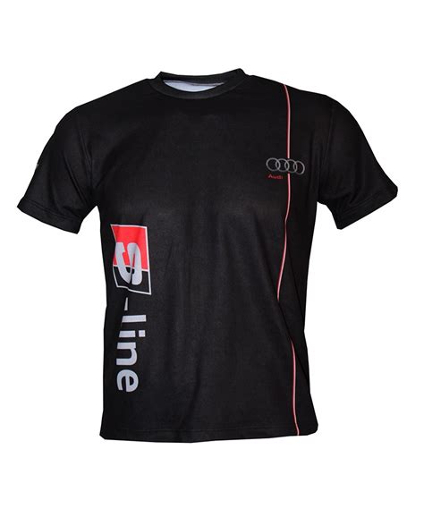 Audi Quattro T Shirt With Logo And All Over Printed Picture T Shirts With All Kind Of Auto