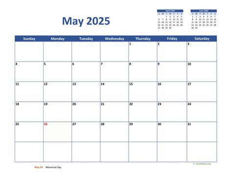 May 2025 Holiday Calendar Elara Keaton