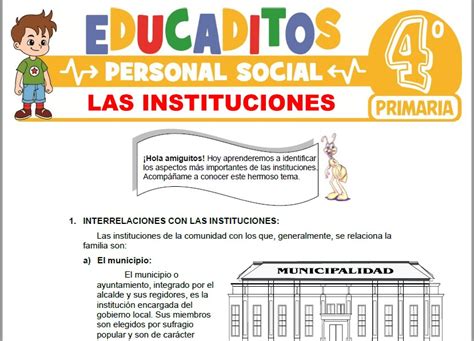 Ejercicios De Las Instituciones Para Cuarto De Primaria Educaditos