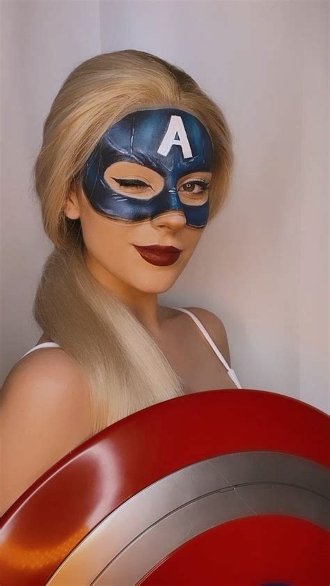 tayamillerr on Instagram: Captain America-Inspired Makeup 🇺🇸 #makeup # ...