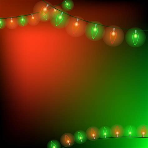 Red and green christmas background with lights. Background for post ...