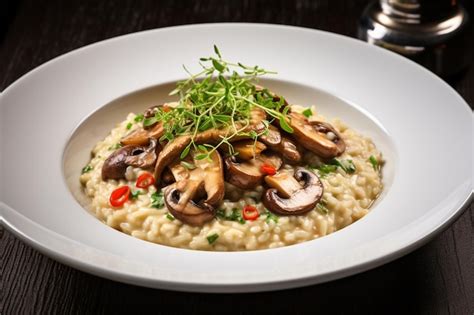 Premium Ai Image Risotto Ai Funghi Mushroom Risotto