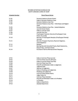 Fillable Online Records Retention Schedules For Fax Email Print Pdffiller