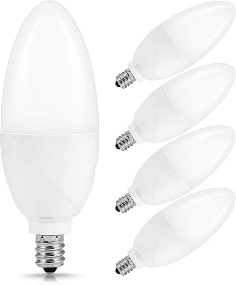 60W Ceiling Fan Lights Bulbs JandCase E12 LED Candle Light Bulb 5000K