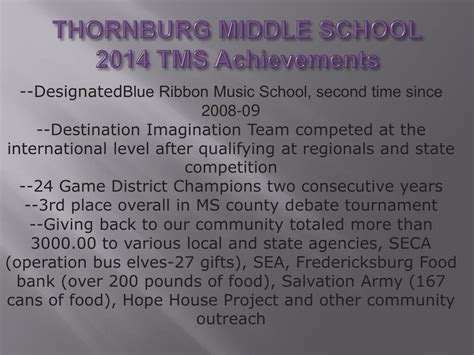 PPT - THORNBURG MIDDLE SCHOOL PowerPoint Presentation, free download ...