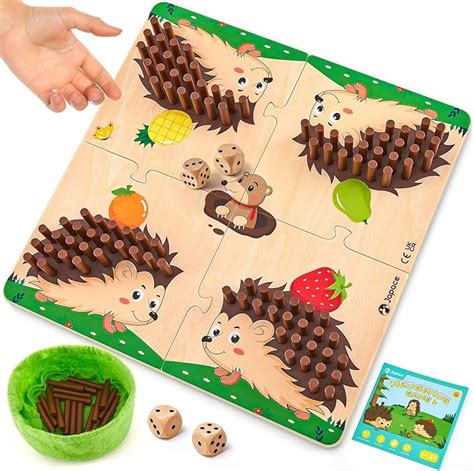 Japace Igel Spielzeug W Rfelspiel Brettspiel Aus Holz Mit W Rfeln