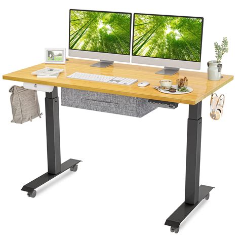 Buy Fezibo Standing Desk With Drawer Adjustable Height Electric Stand