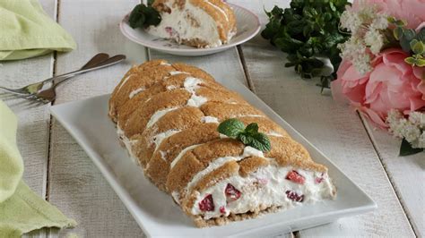 Roul De Biscuits La Cuill Re Au Mascarpone Et Aux Fraises