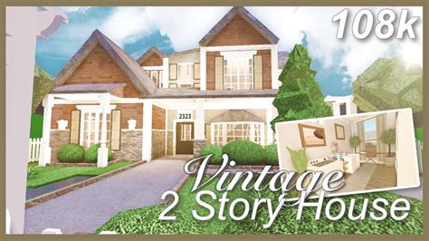 Bloxburg - Vintage 2 Story House Speed-build - YouTube | Classic house design, Vintage house ...