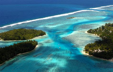 Bora Bora Tahiti Island Von Der Luft Stockfoto Bild Von Luft Island