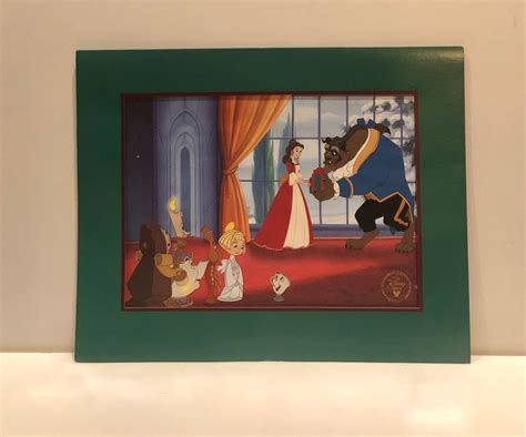 4 Vintage 1997 Disney Exclusive Commemorative Lithographs Beauty And