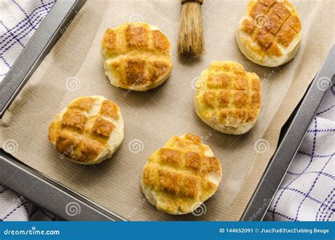 Home Baked Hungarian Traditional Cheese Pogacsa Stock Image Image Of