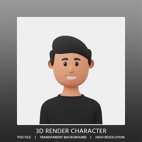 Premium Psd 3d Man Cartoon Avatar