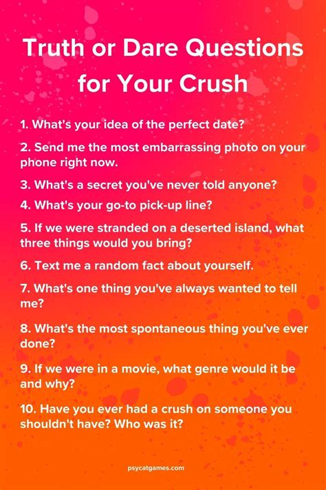 Cute And Flirty Truth Or Dare Questions For Your Crush