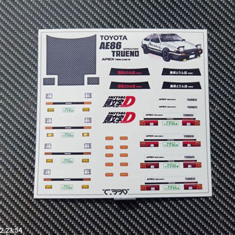 Jual Decal Hotwheels Toyota Ae 86 Trueno Detailing Lampu Kab Blitar Chotis 33 Tokopedia