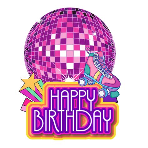 Disco Party Cake Topper X S Cupcake Toppers The Vinyl Order