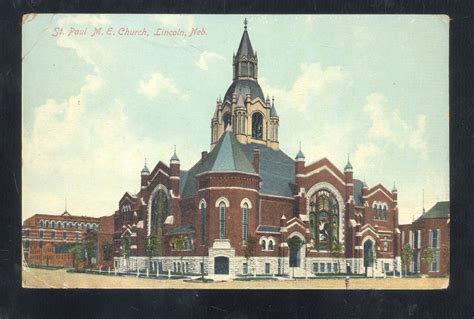 Linocln Nebraska St Paul Methodist Episcopal Church Vintage Postcard