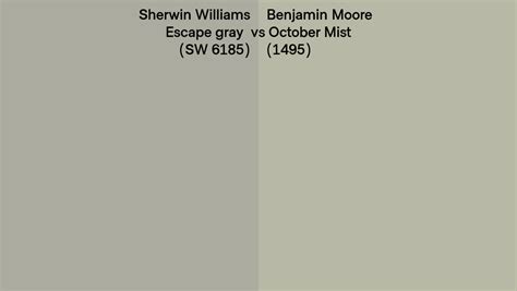 Sherwin Williams Escape Gray SW 6185 Vs Benjamin Moore October Mist