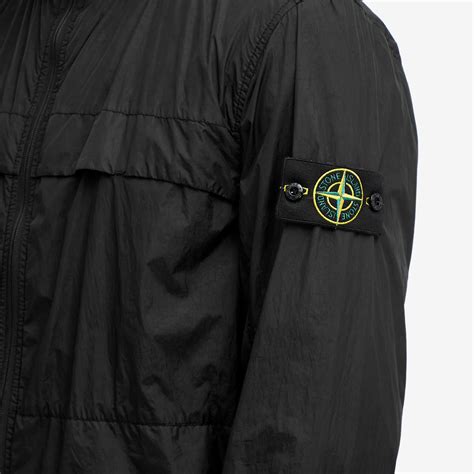 Stone Island Crinkle Reps Hooded Jacket Black END GB