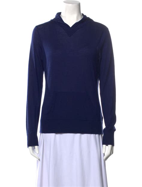 Ralph Lauren Black Label Cashmere V Neck Sweater Blue Knitwear