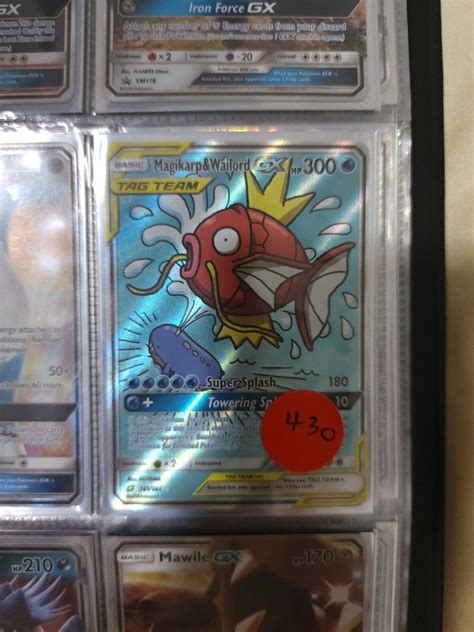 Magikarp Wailord Tag Team Full Art Pokemon Card Hobbies Toys