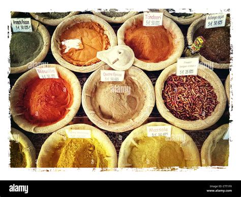 Spices at Market Stock Photo - Alamy