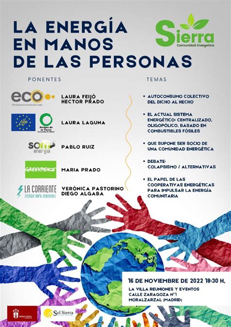 Agenda Participamos el 16 de noviembre en la charla La energía en