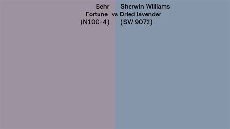 Behr Fortune N Vs Sherwin Williams Dried Lavender Sw Side