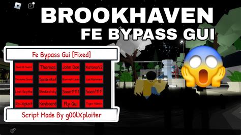 Brookhaven Fe Bypass Roblox R6 Script Gui Hydrogen Fluxus Arceus X