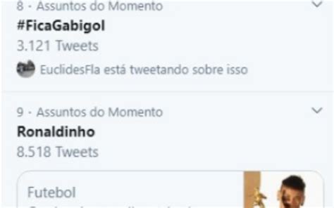 FicaGabigol hashtag pedindo permanência do atacante no Fla fica entre