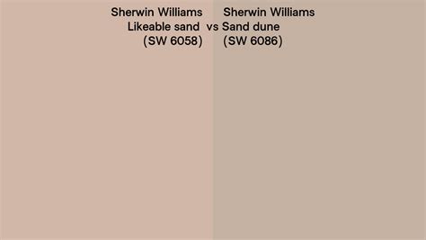 Sherwin Williams Likeable Sand Vs Sand Dune Side By Side Comparison