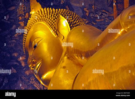 Thailand Asia Wat Pho Bangkok Asia Reclining Buddha Golden Temple