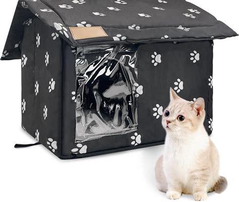 Fhiny Stray Cats Shelter Waterproof Outdoor Cat House