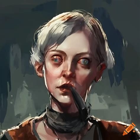 Girl With Short Hair Inspired By Disco Elysium On Craiyon