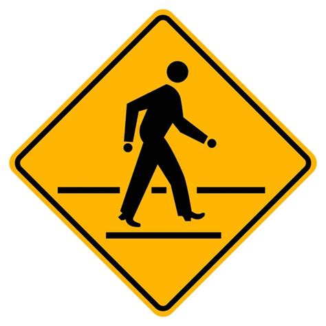 Pedestrian Traffic Sign Stock Vector Image By Zager 51332879