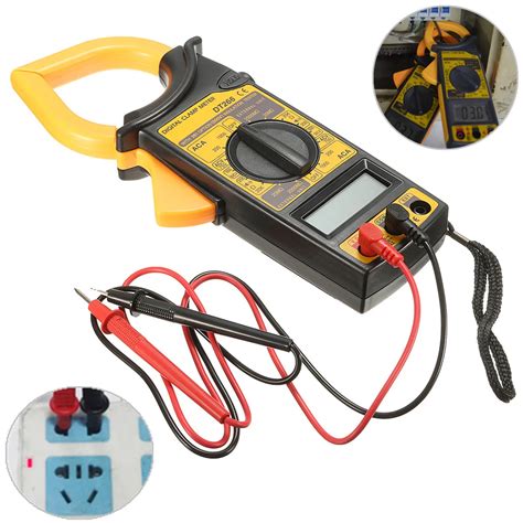 DT266 Clamp Meter Clip On LCD Digital Multimeter AC DC Current Volt