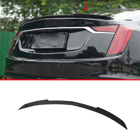 Carbon Fiber Style Rear Trunk Spoiler Wing Flap 1pcs For Cadillac Ct6 2019 2020 Ebay