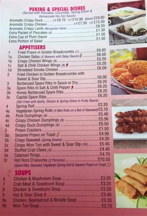 Oriental Chef Chinese Takeaway Walton On Thamess Full Menu Online