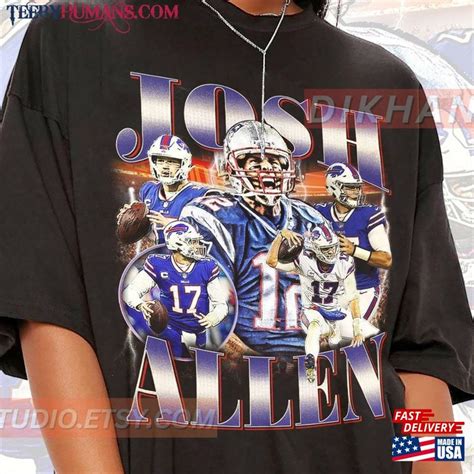 Vintage Josh Allens Shirt Buffalo Football Oversized T Shirt Unisex